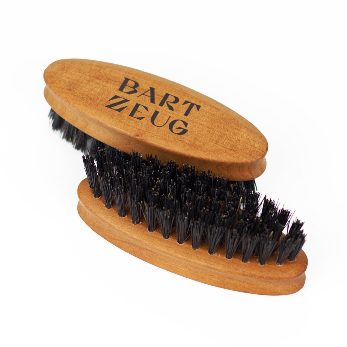 Bartzeug Bartbürste klein, Produktfoto: Bartbürste klein, normal und auf dem Kopf fotografiert