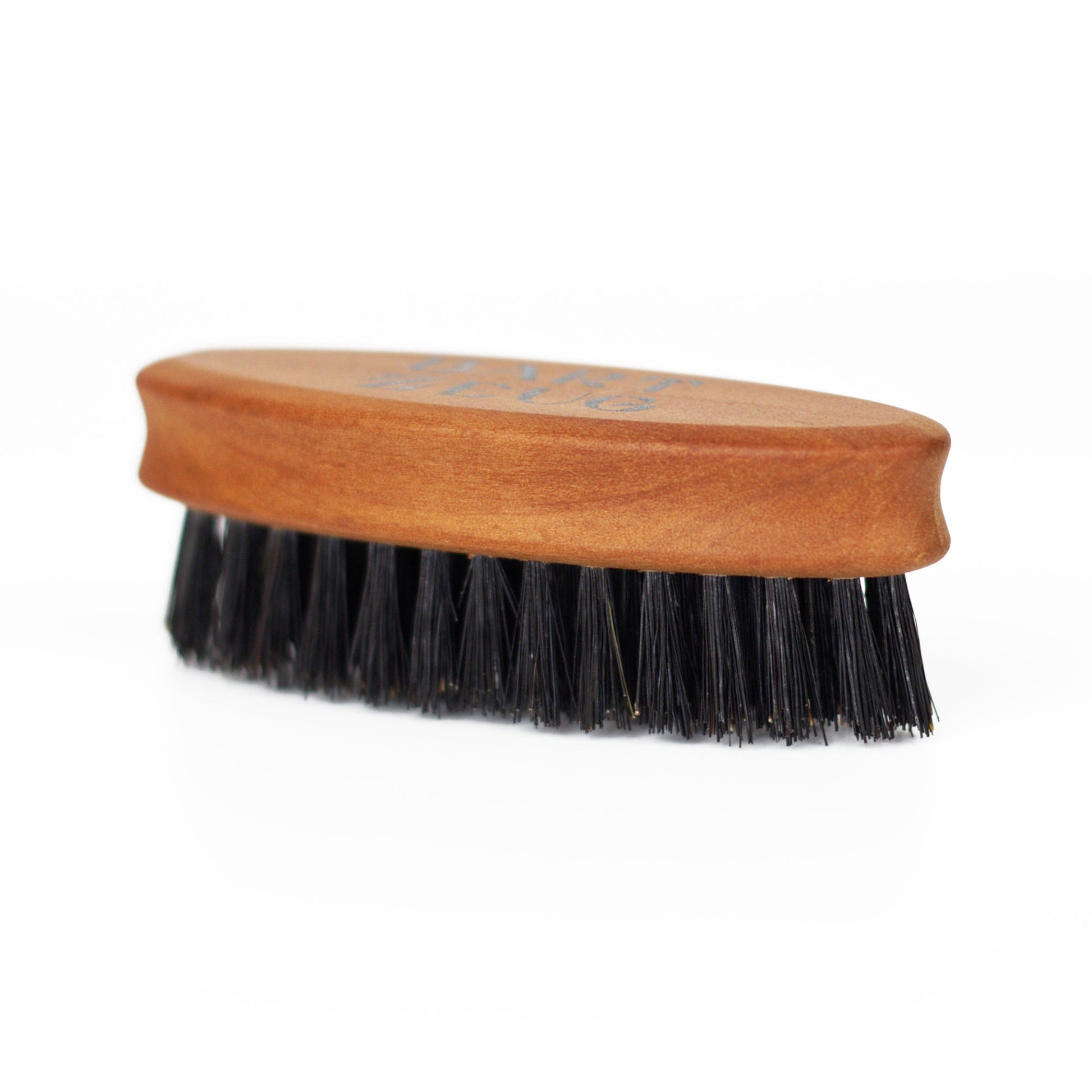 Bartzeug Bartbürste klein, Produktfoto: Bartbürste klein von der Seite, Birnbaumholz & WIldschweinborsten